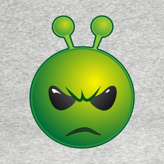 Funny Alien Monster ET Extraterrestrial Martian Green Man Emoji for Women, Men and Kids 17 by PatrioTEEism